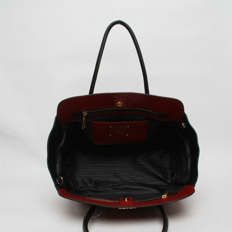 2014 Prada Original Soft Calfskin Tote Bag BN2673 darkred